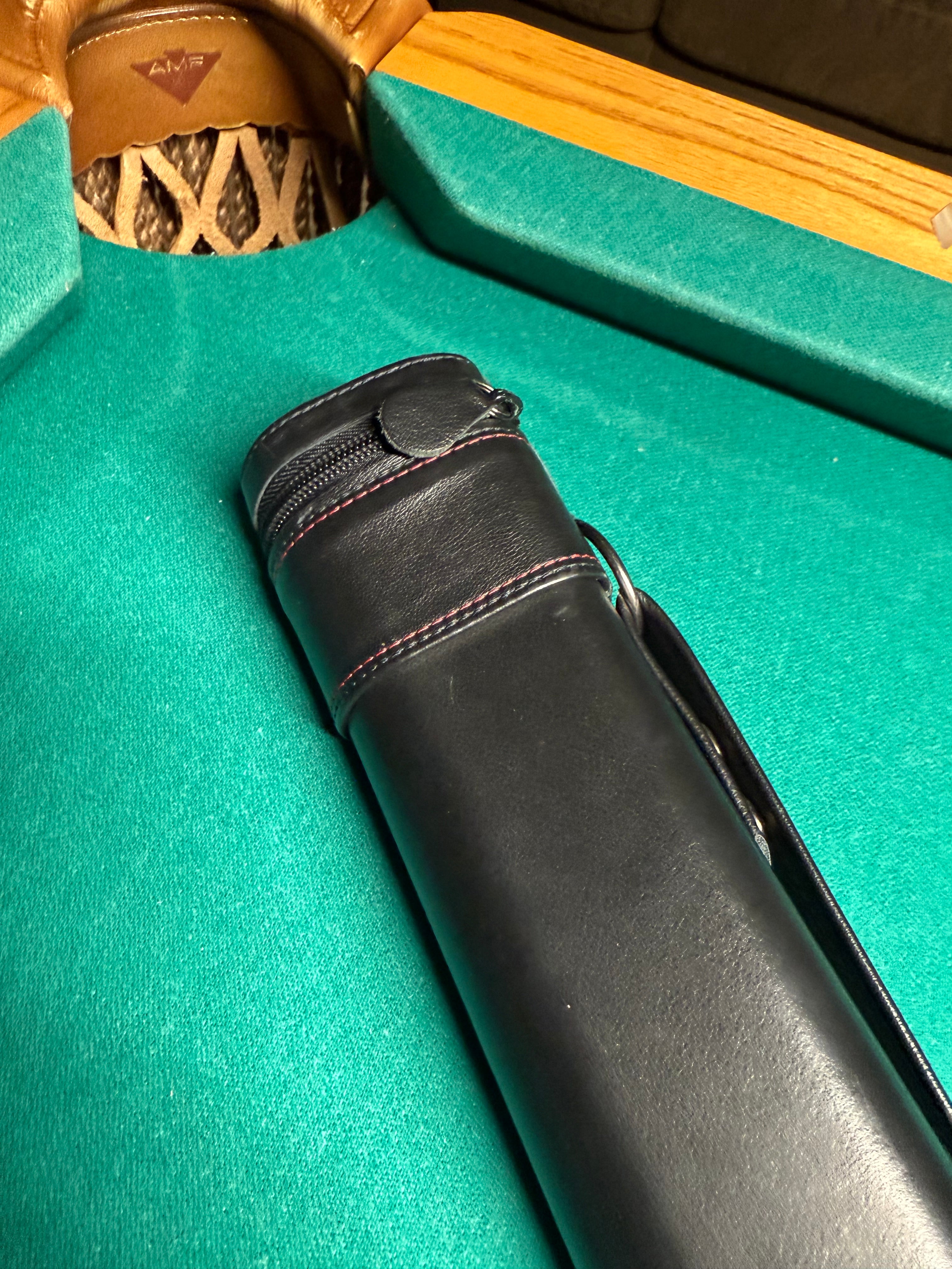 Whitten 1x2 Black W Red Stitching