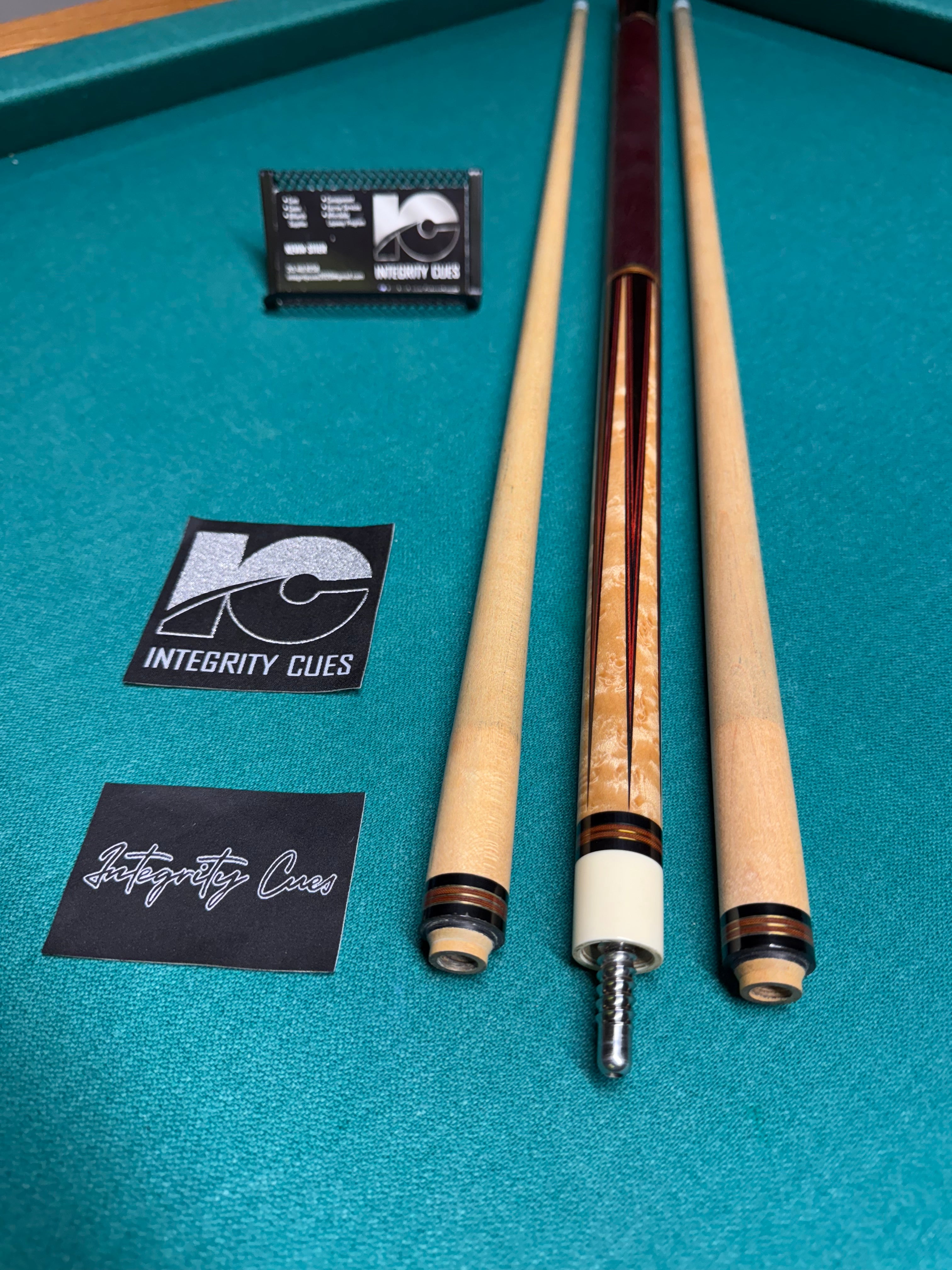 Mike Lambros Preowned 6 Pointer Birdseye Custom Cue