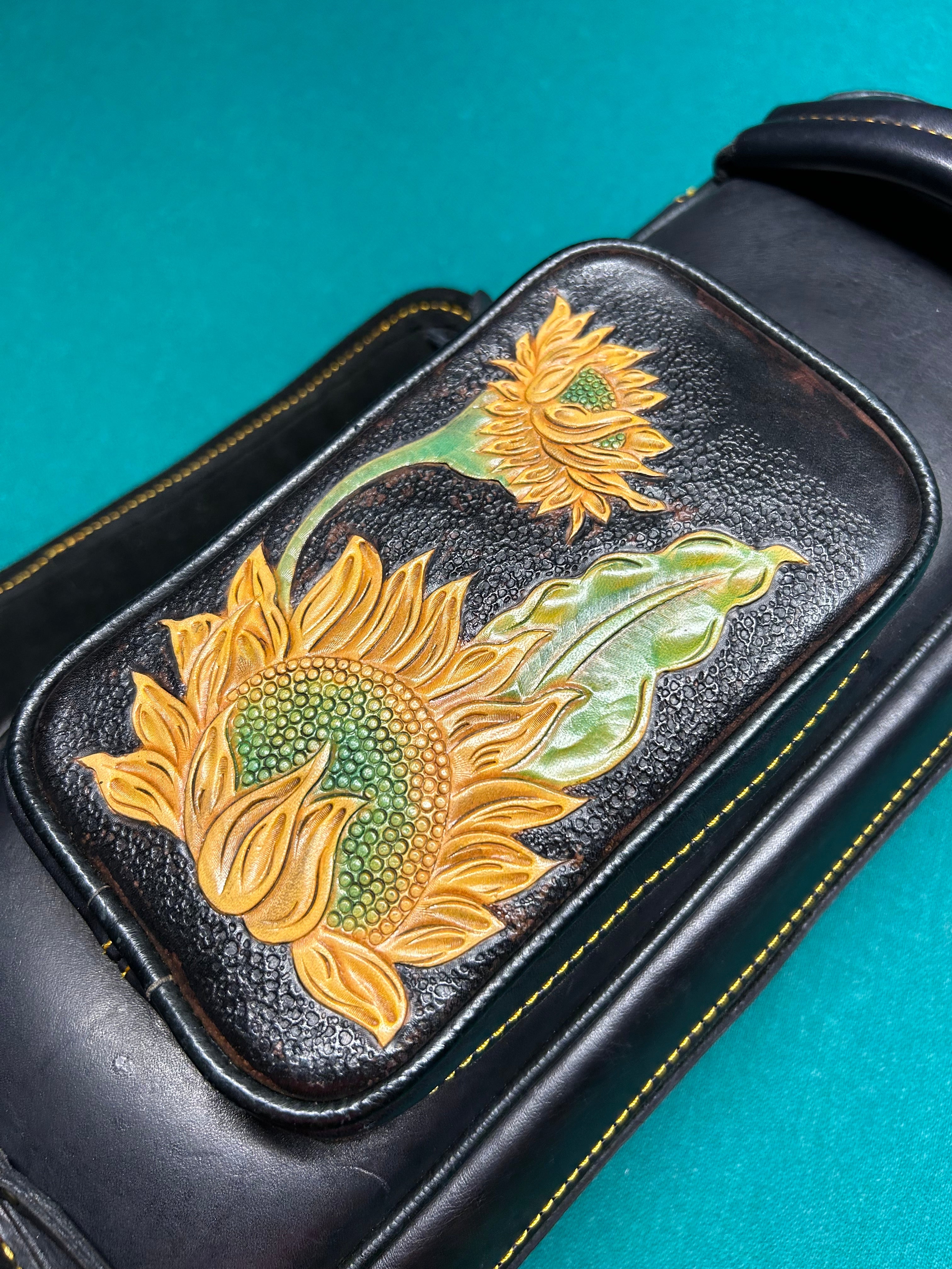 New JB Cases Hand Tooled Leather Butterfly