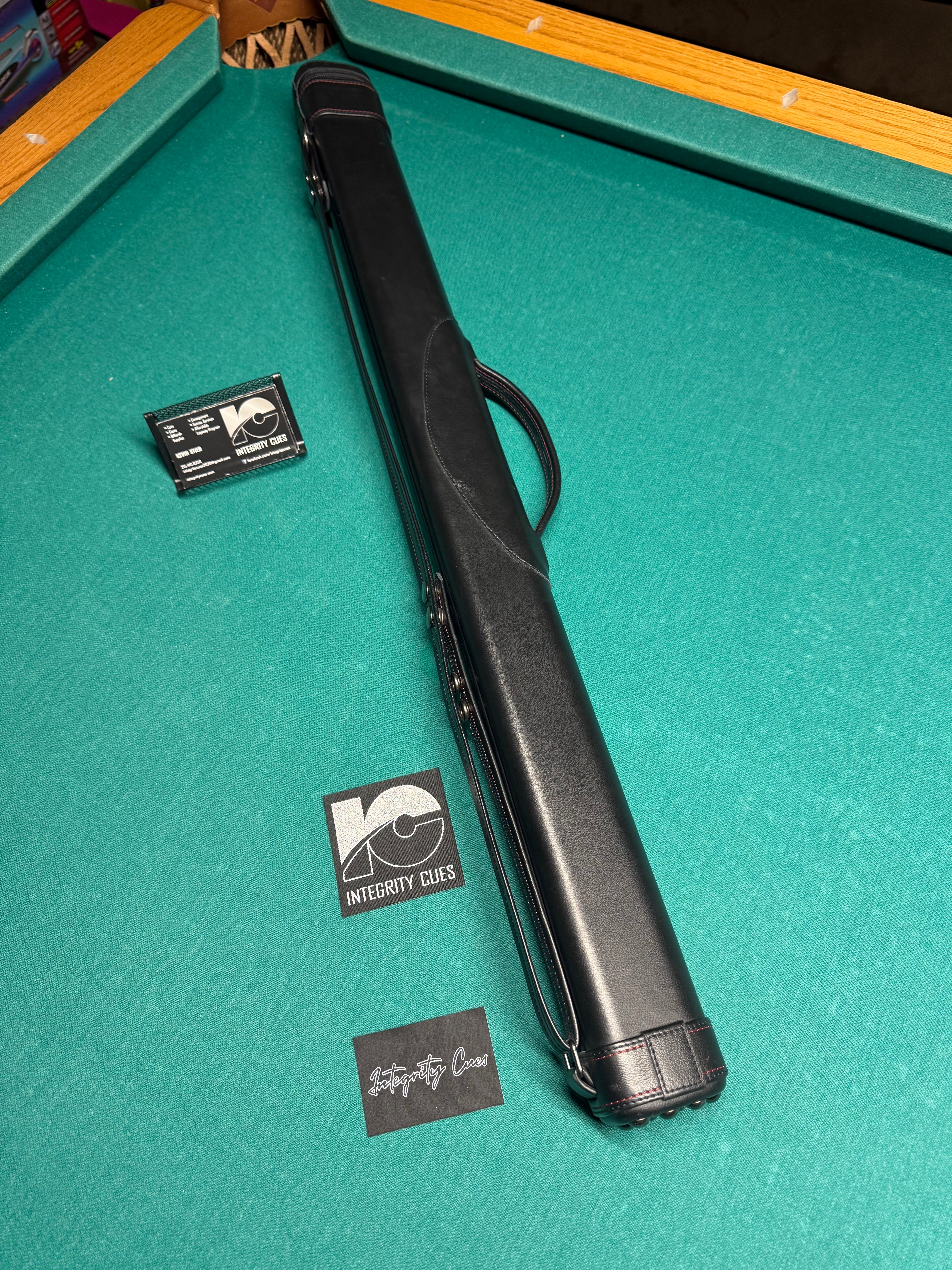 Whitten 1x2 Black W Red Stitching