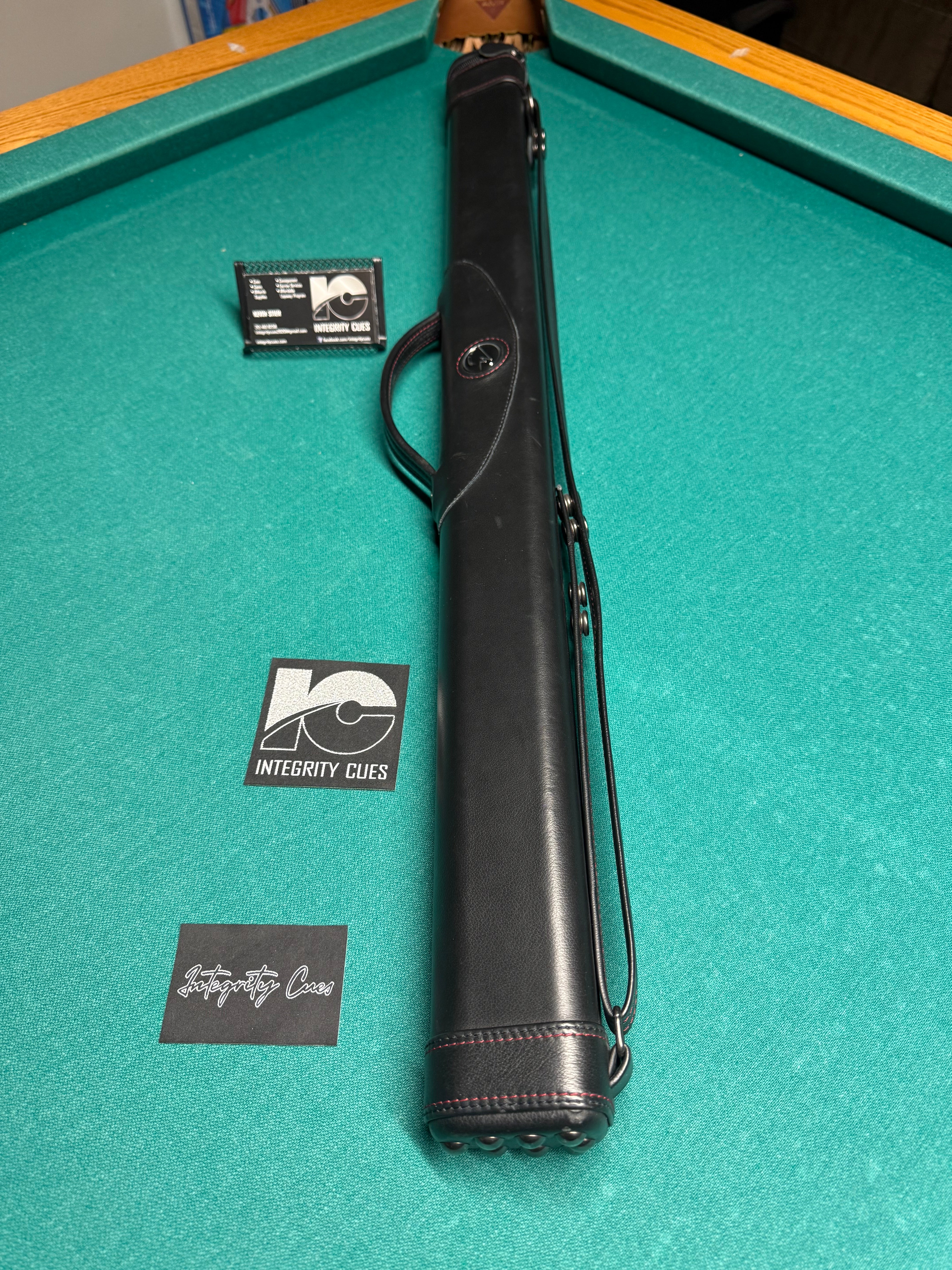 Whitten 1x2 Black W Red Stitching