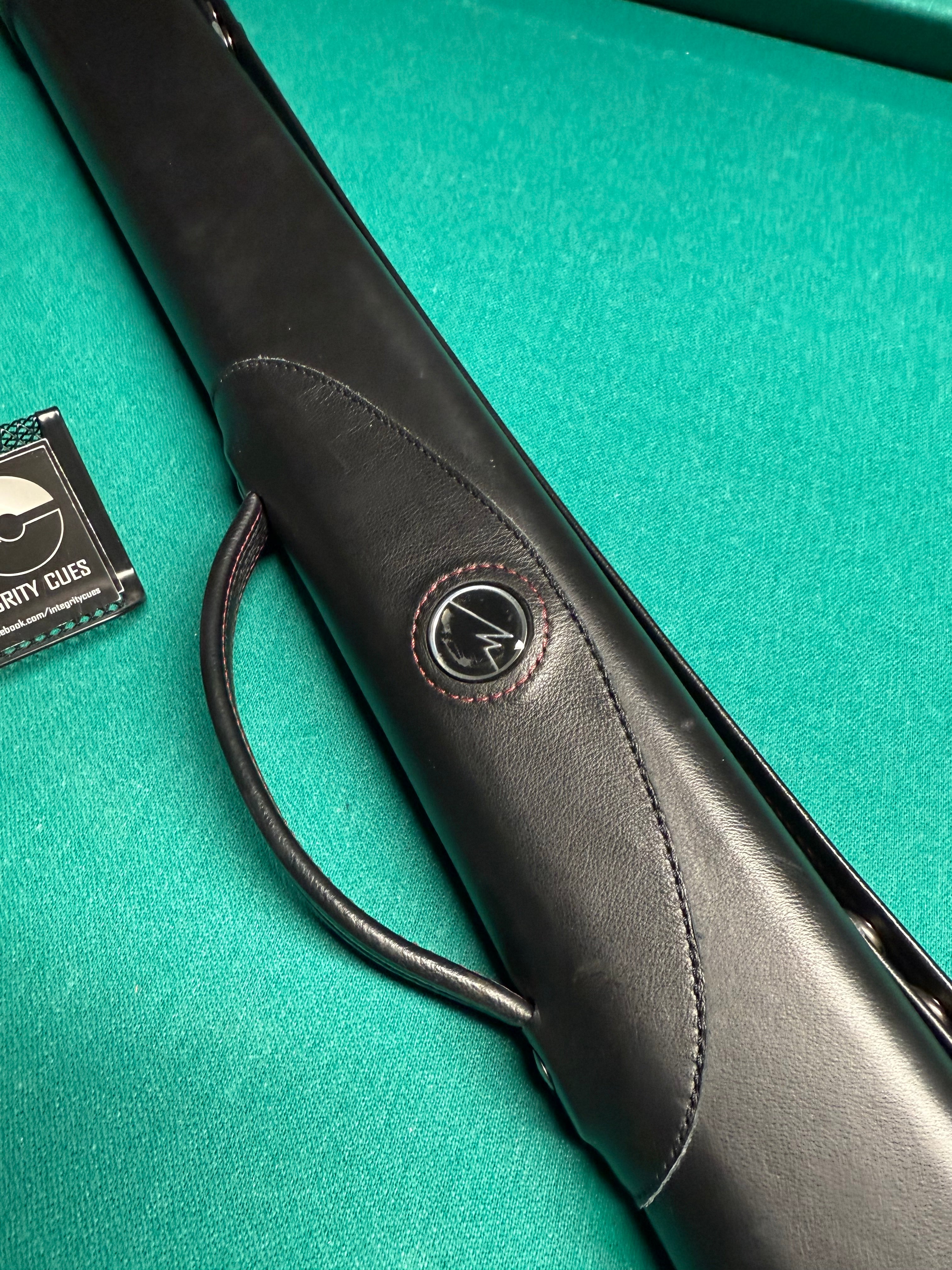 Whitten 1x2 Black W Red Stitching