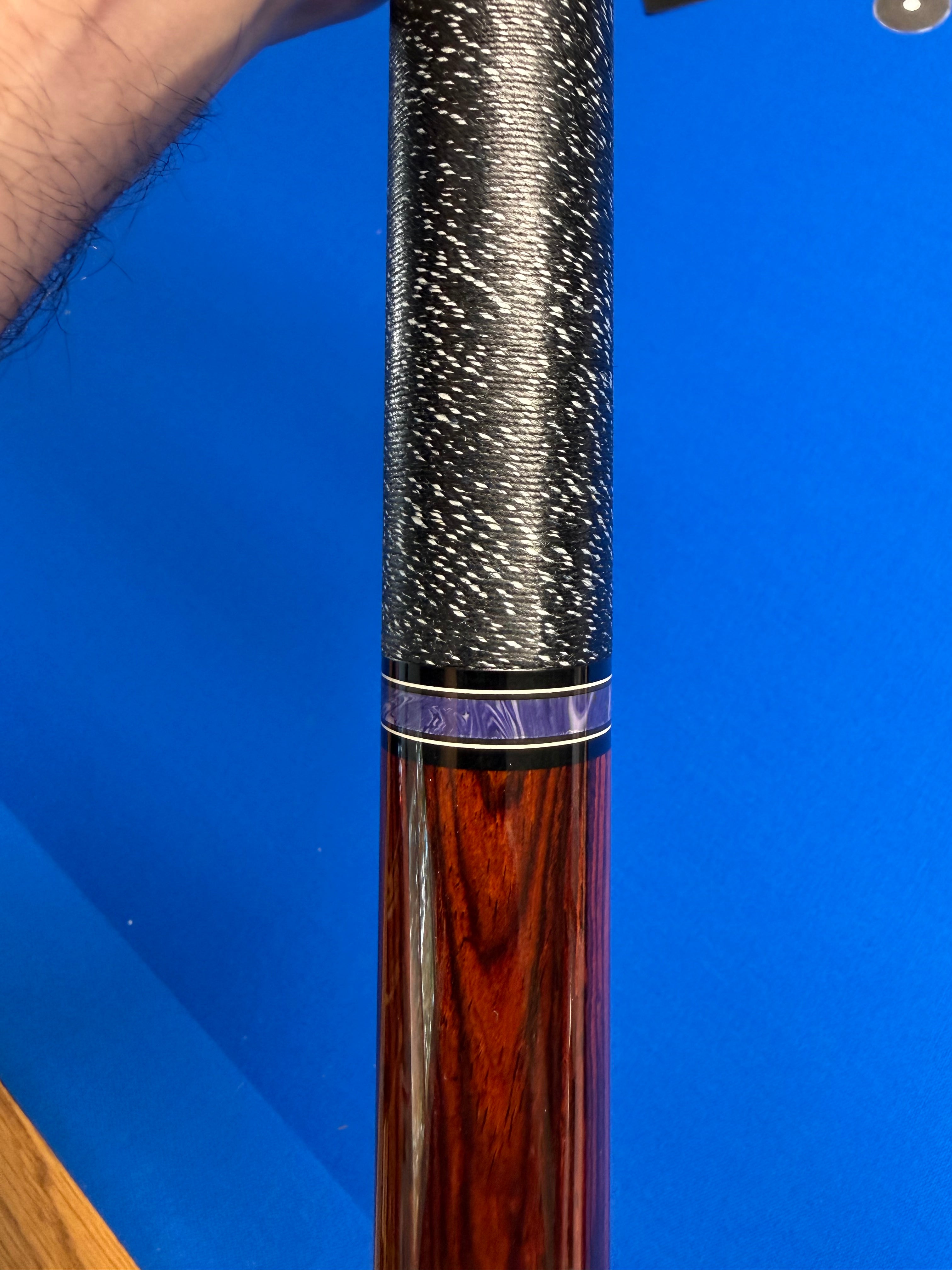Jacoby Cocobolo W Charorite Rings And V5 Black Shaft