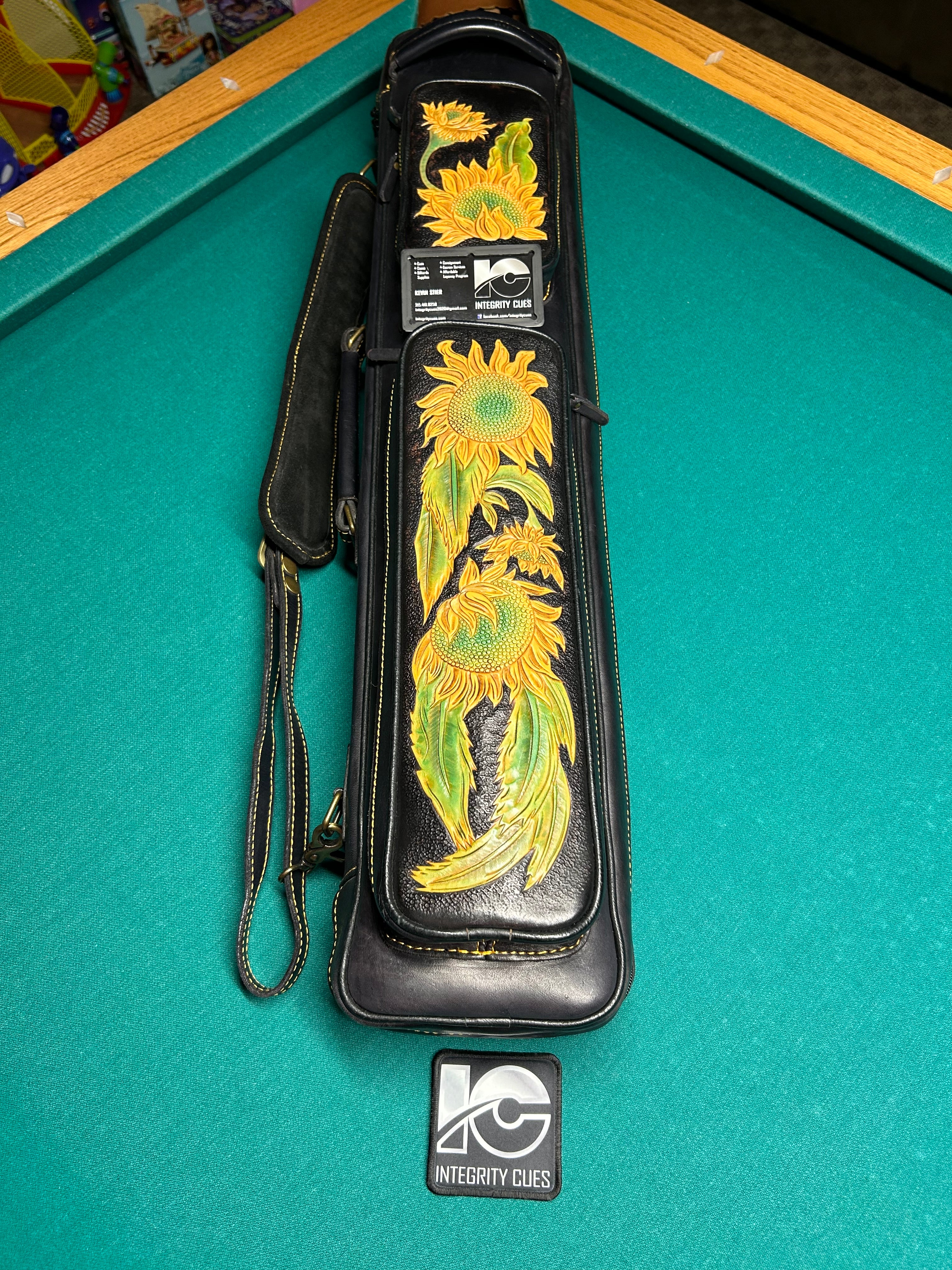 New JB Cases Hand Tooled Leather Butterfly