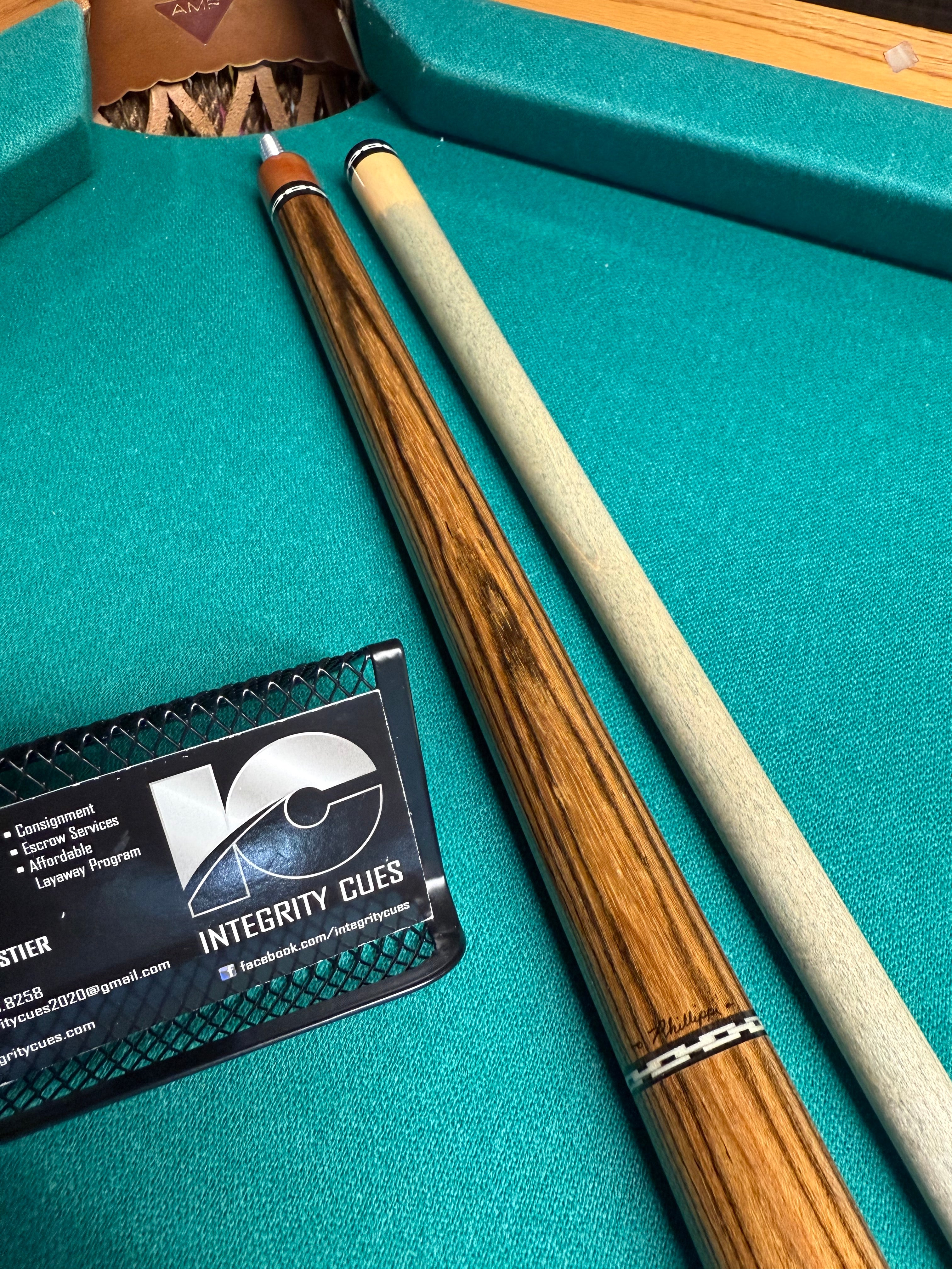 Phillippi Wrapless Bocote Custom Cue