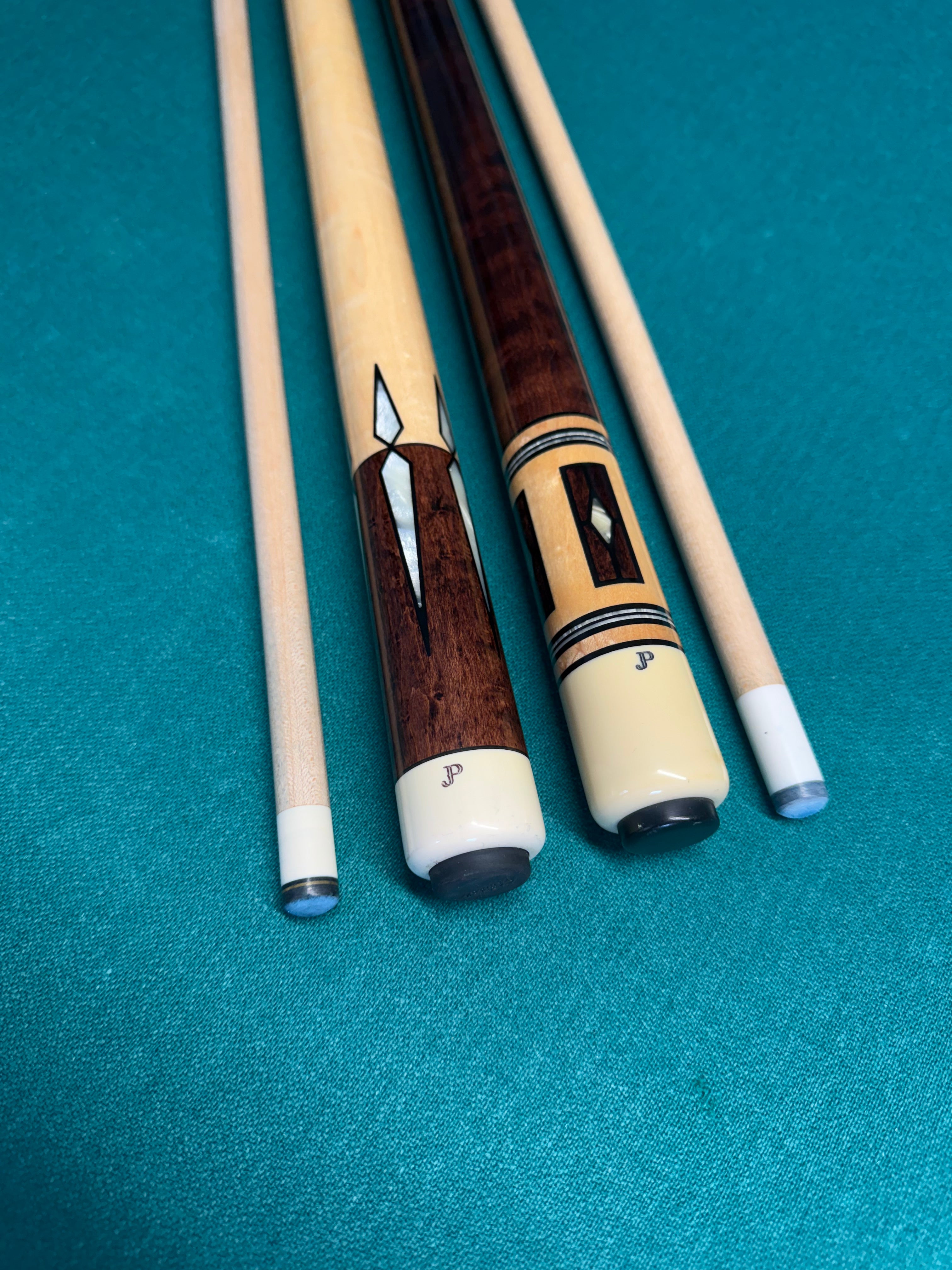 (2) Preowned Wrapless Pechauer Custom Cues
