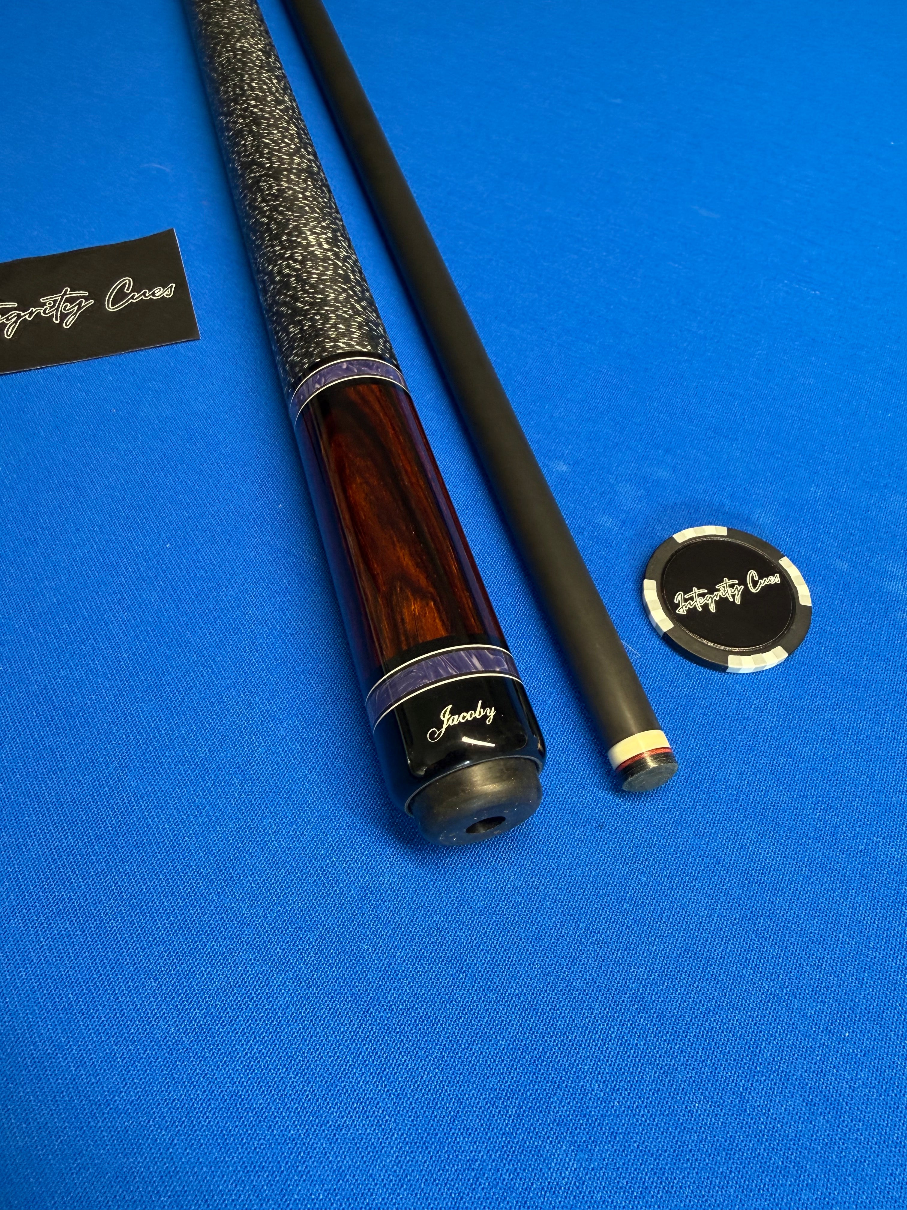Jacoby Cocobolo W Charorite Rings And V5 Black Shaft