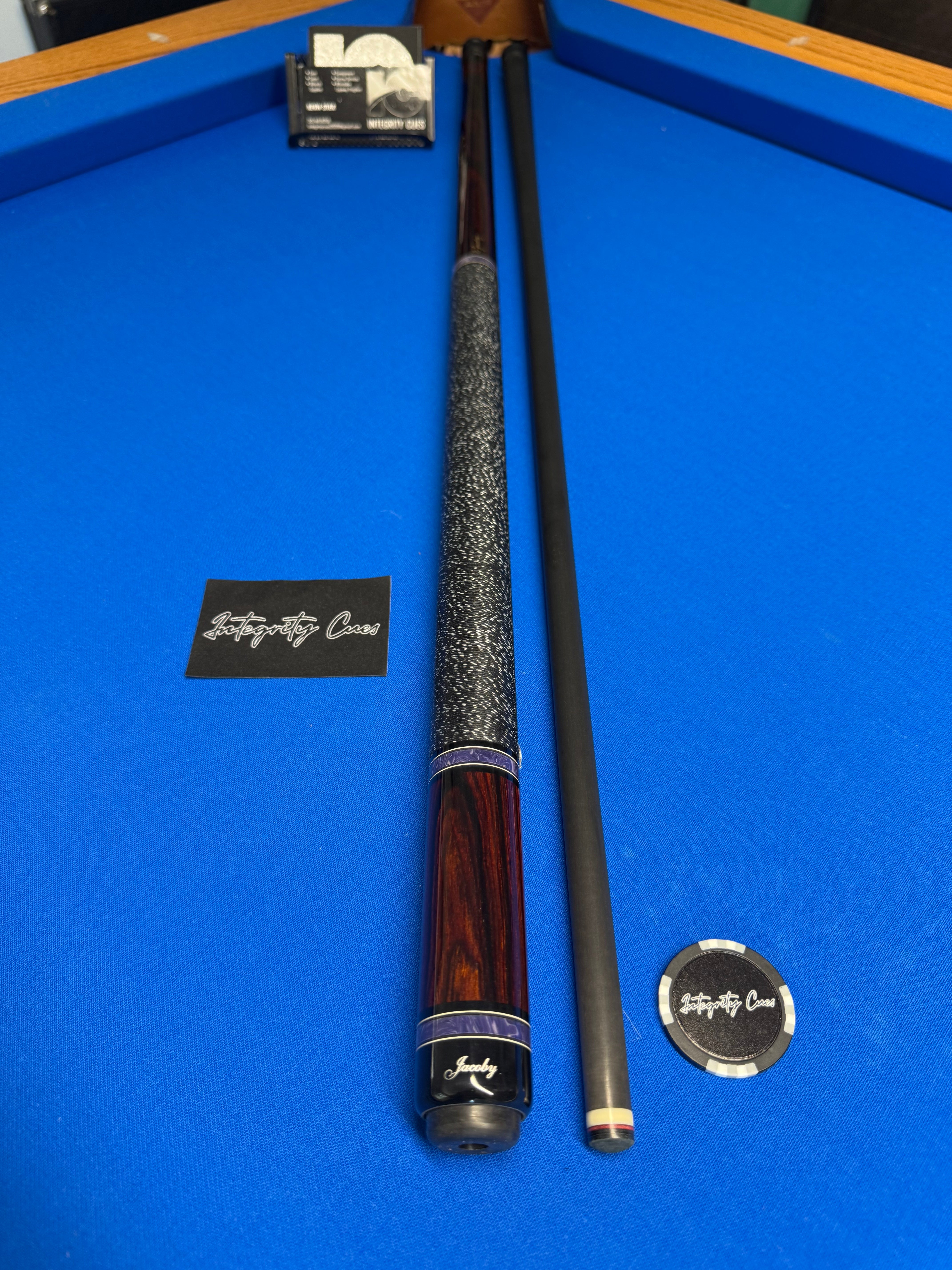 Jacoby Cocobolo W Charorite Rings And V5 Black Shaft