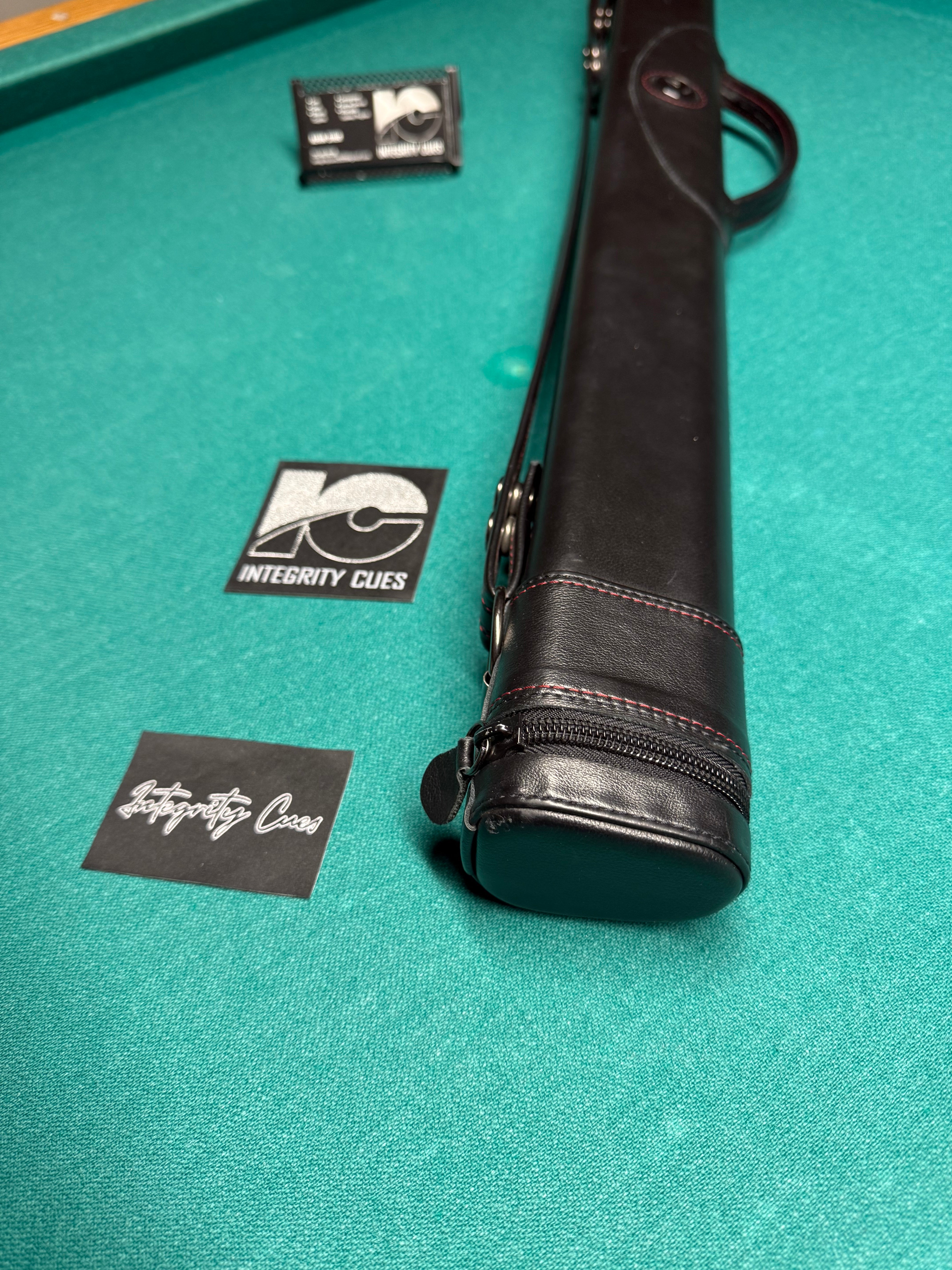 Whitten 1x2 Black W Red Stitching