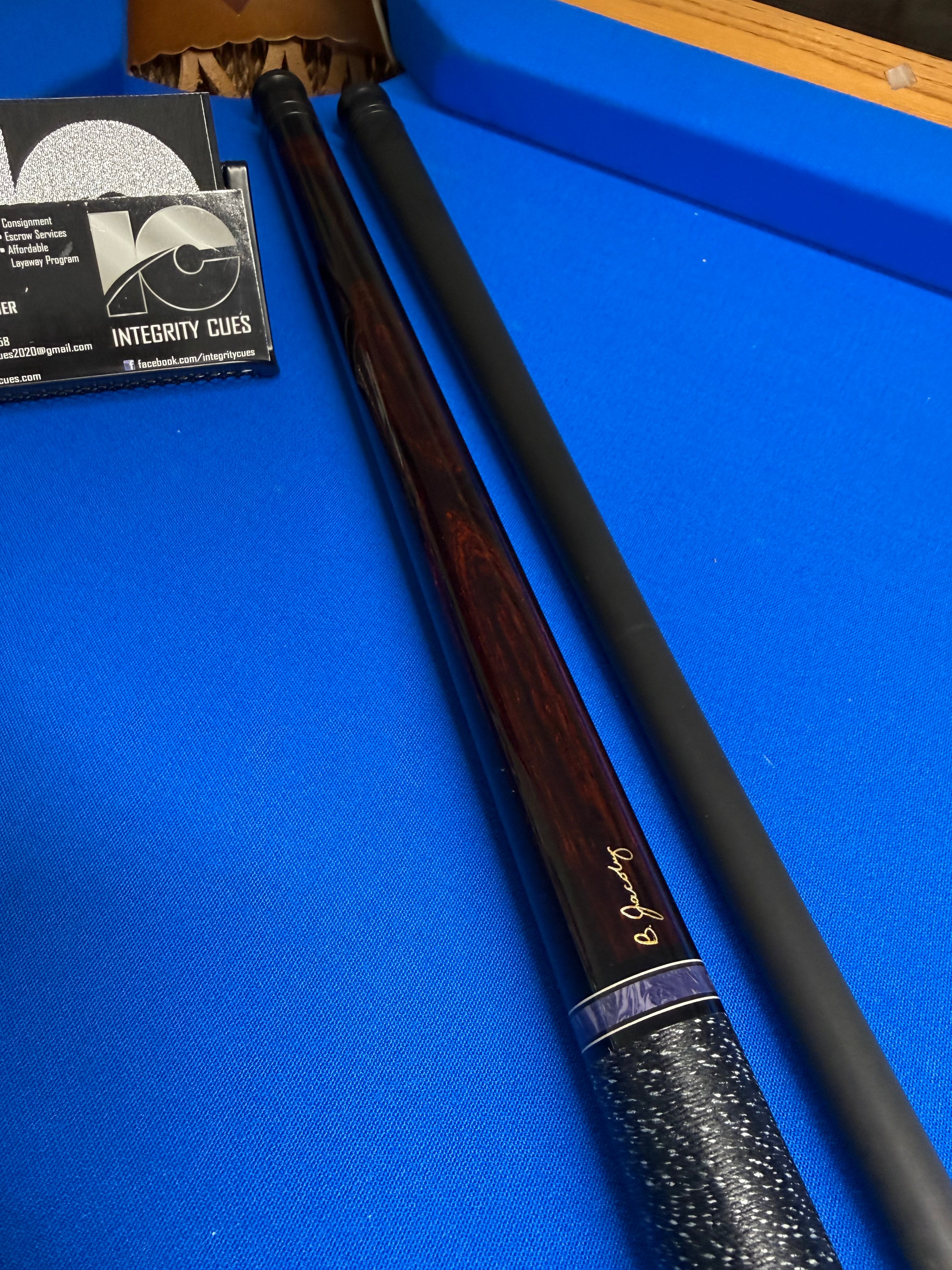Jacoby Cocobolo W Charorite Rings And V5 Black Shaft