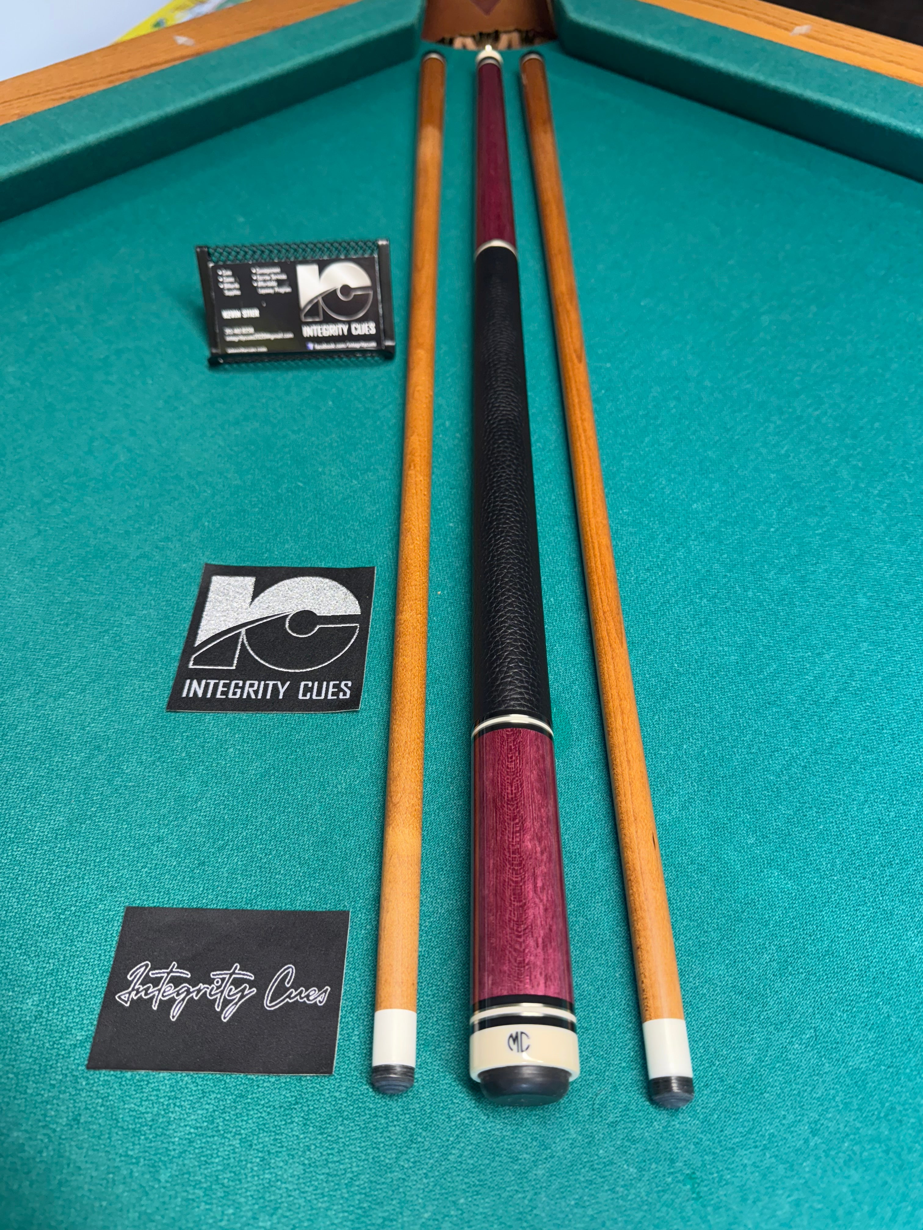 MC Custom Cues from the Carmeli Shop ( Purpleheart)
