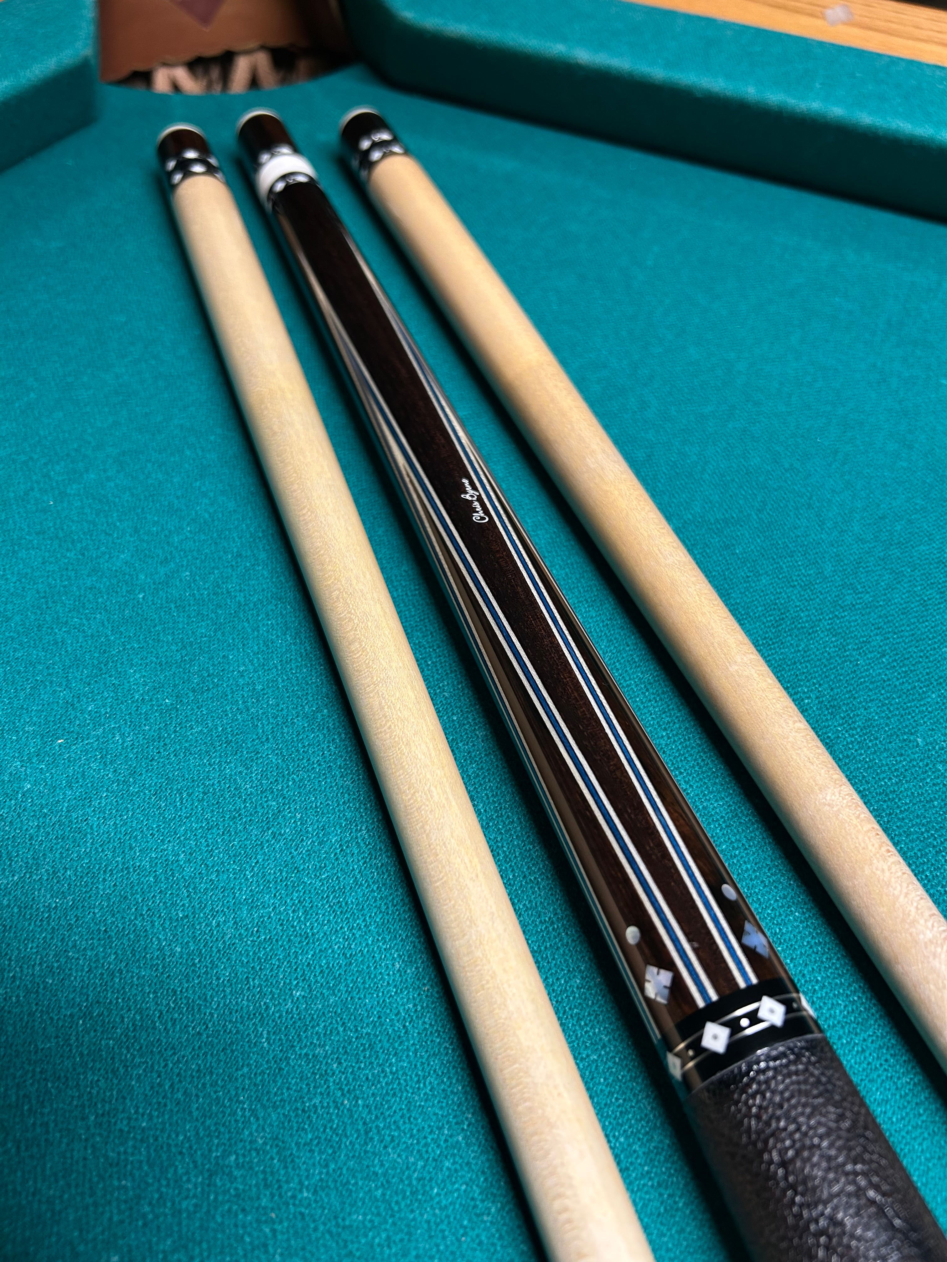 Chris Byrne Rosewood on Rosewood Custom Cue