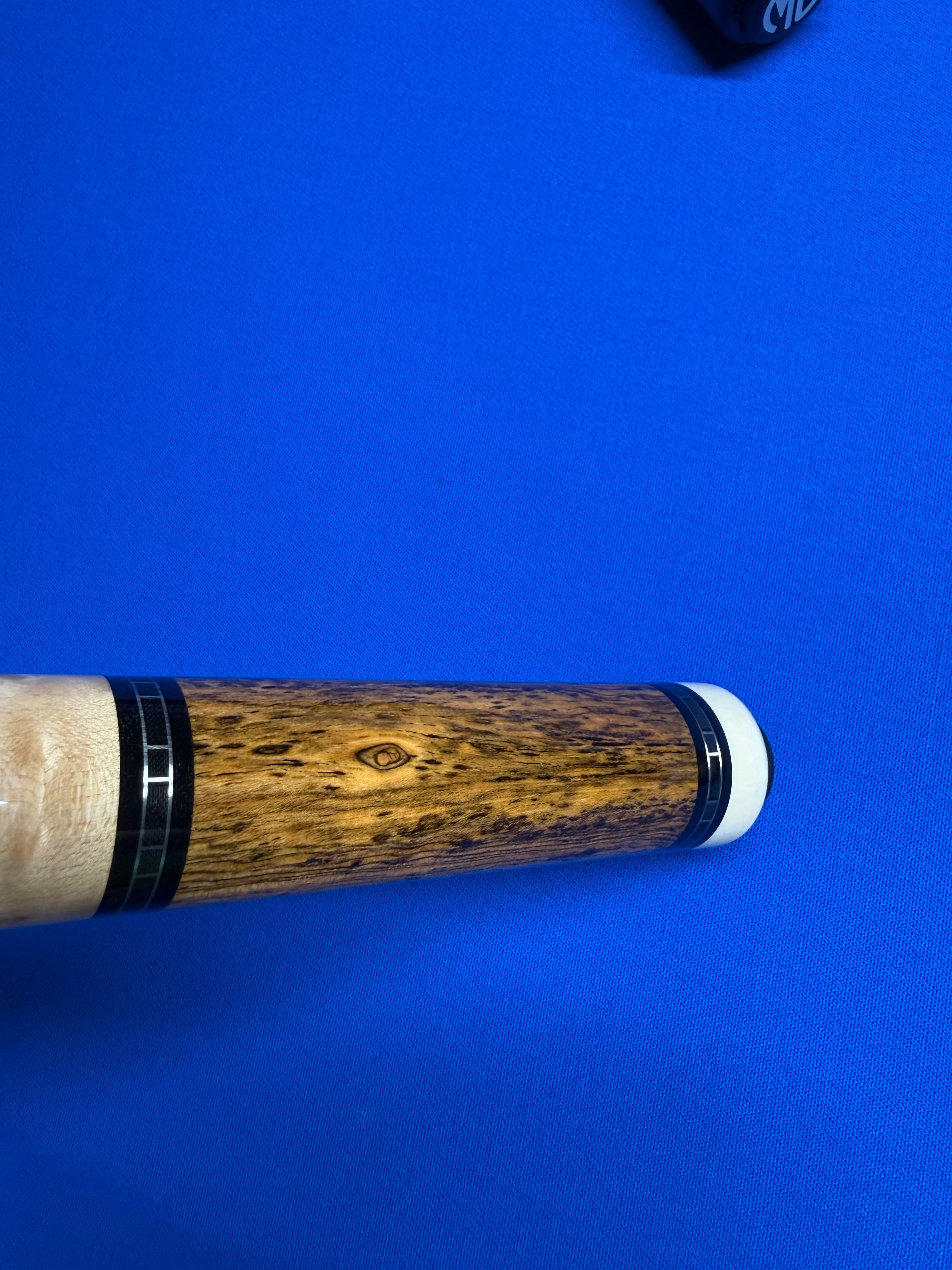 MC Custom Cues Wrapless Bocote and Maple W (2) Keilwood Shafts and (2) Extension