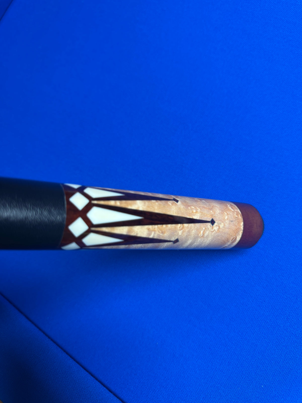 ~Phillippi 16 Point Snakewood and Maple Custom Cue